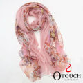 Colorful Printed Fashion Design fancy yarns scarf